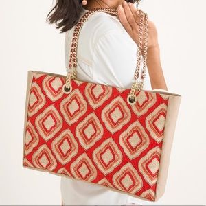 [Chico’s]• geometric beaded tote